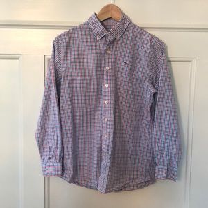 Vineyard vines boys gingham plaid button down